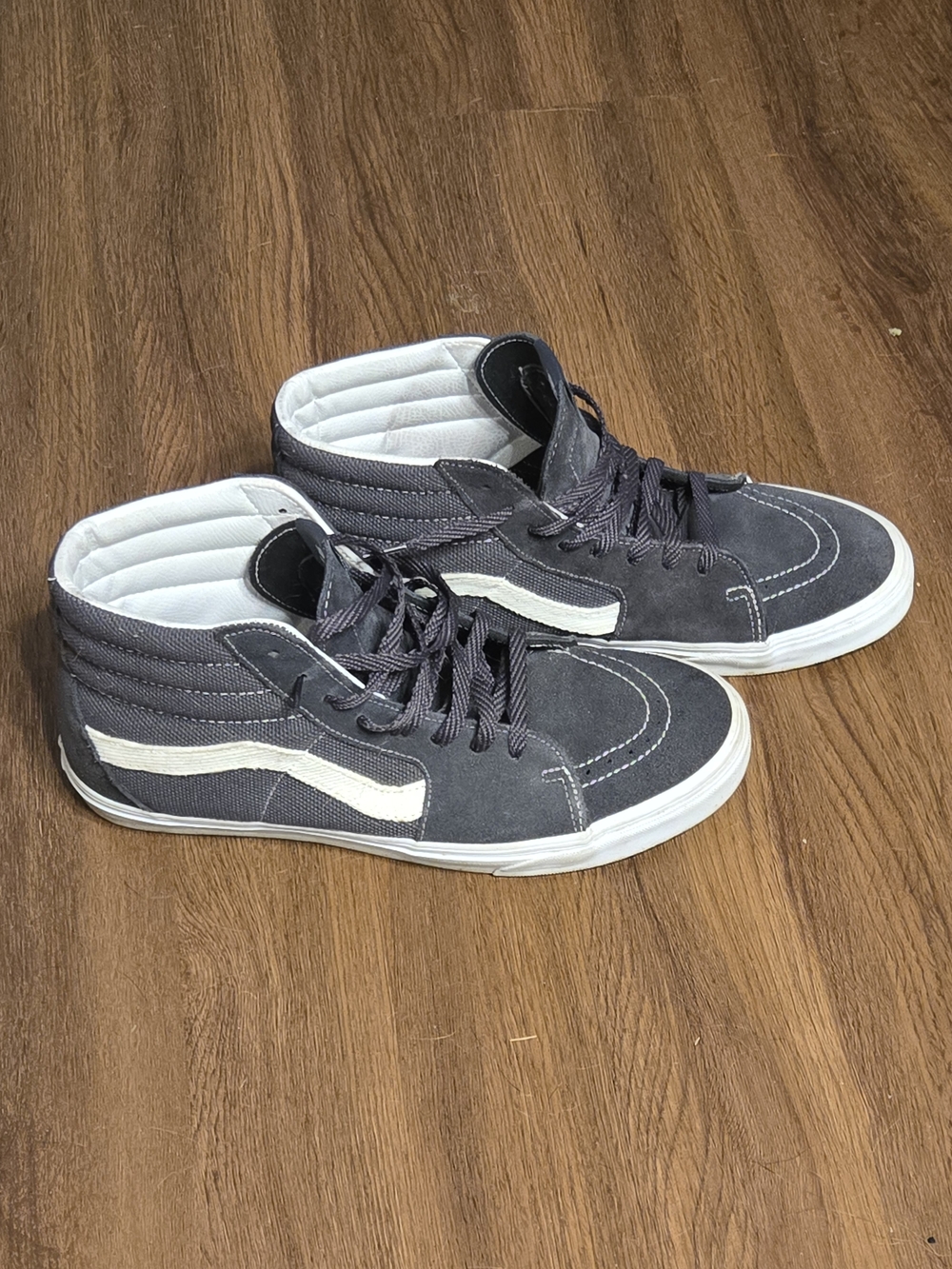 Vans Charcoal Gray High-Top Skate Sneakers Suede Size 13
